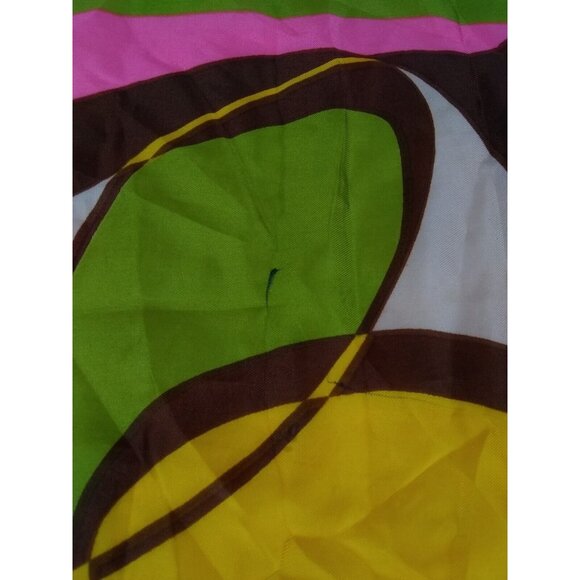 Vtg. Scarf Arnoldis? Retro Optic Psychedlic Japan 25.5" X 26" (Almost) READ - Picture 10 of 12